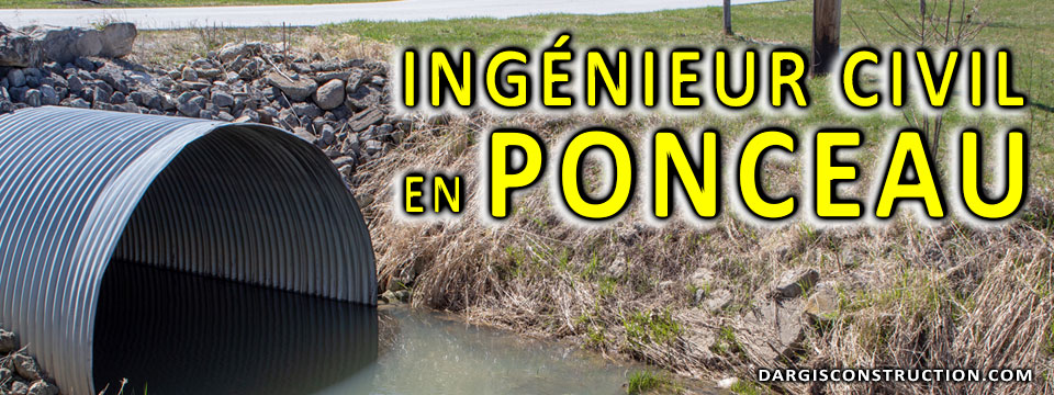 Génie civil de ponceau par un ingénieur