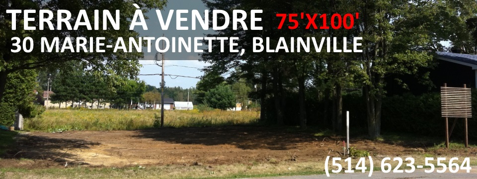 terrain a vendre blainville