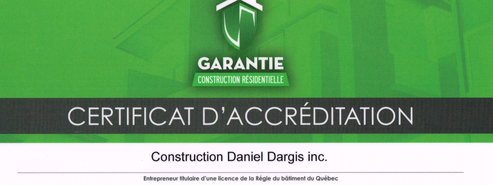 garantie construction residentielle gcr