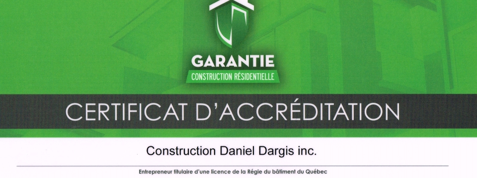 warranty residential construction gcr