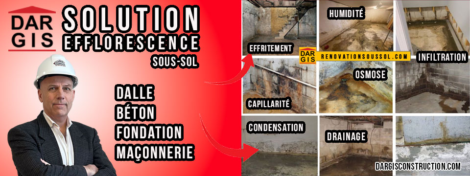 solution à l'efflorescence-et-eau-sur-la-dalle-de-beton-du-sous-sol-et-la-fondation